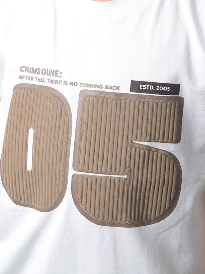 White Typographic Print T-Shirt-Boys T-Shirts-Crimsoune Club