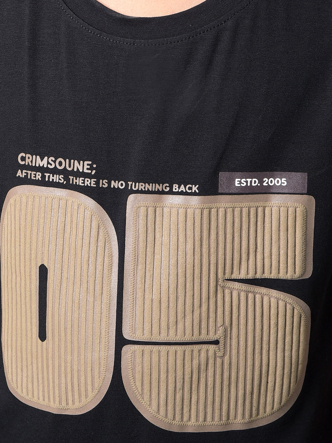 Black Typographic Print T-Shirt-Boys T-Shirts-Crimsoune Club