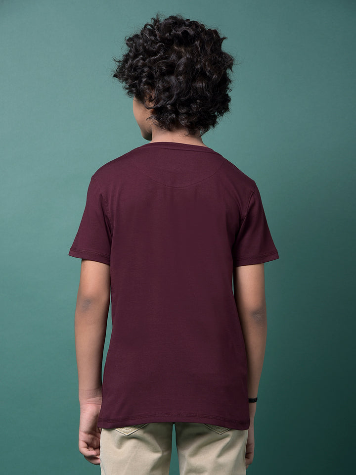 Wine Embellished T-Shirt-Boys T-Shirts-Crimsoune Club