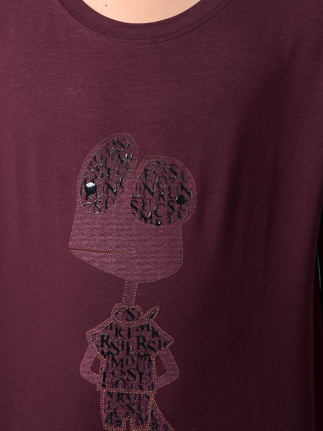 Wine Embellished T-Shirt-Boys T-Shirts-Crimsoune Club
