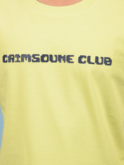 Green Typographic Print T-Shirt-Boys T-Shirts-Crimsoune Club