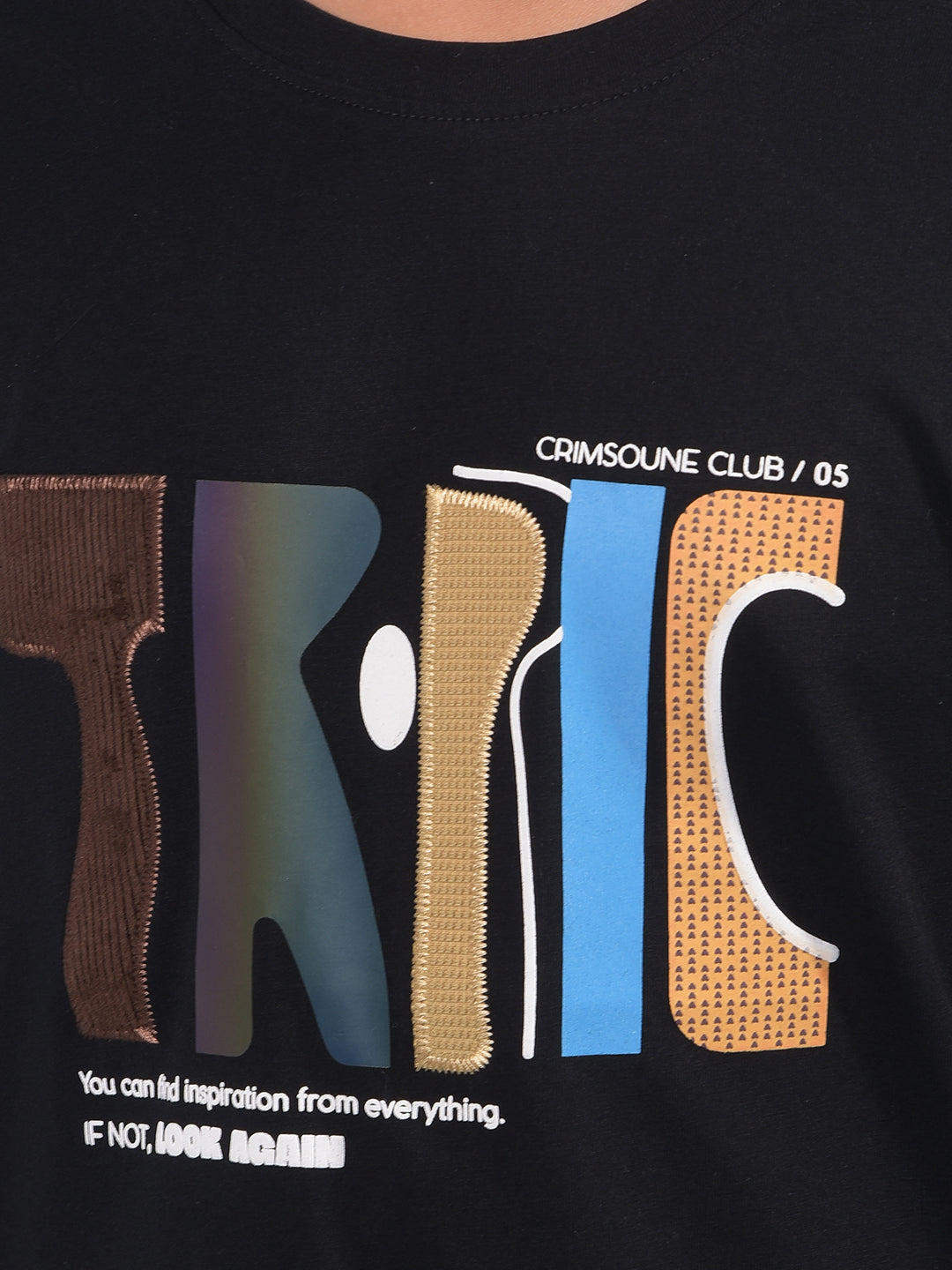 Black Graphic Print T-Shirt-Boys T-Shirts-Crimsoune Club
