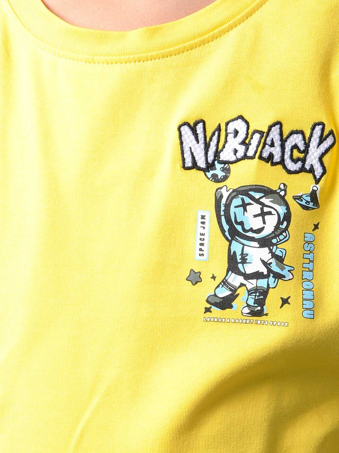 Yellow Graphic Print T-Shirt-Boys T-Shirts-Crimsoune Club