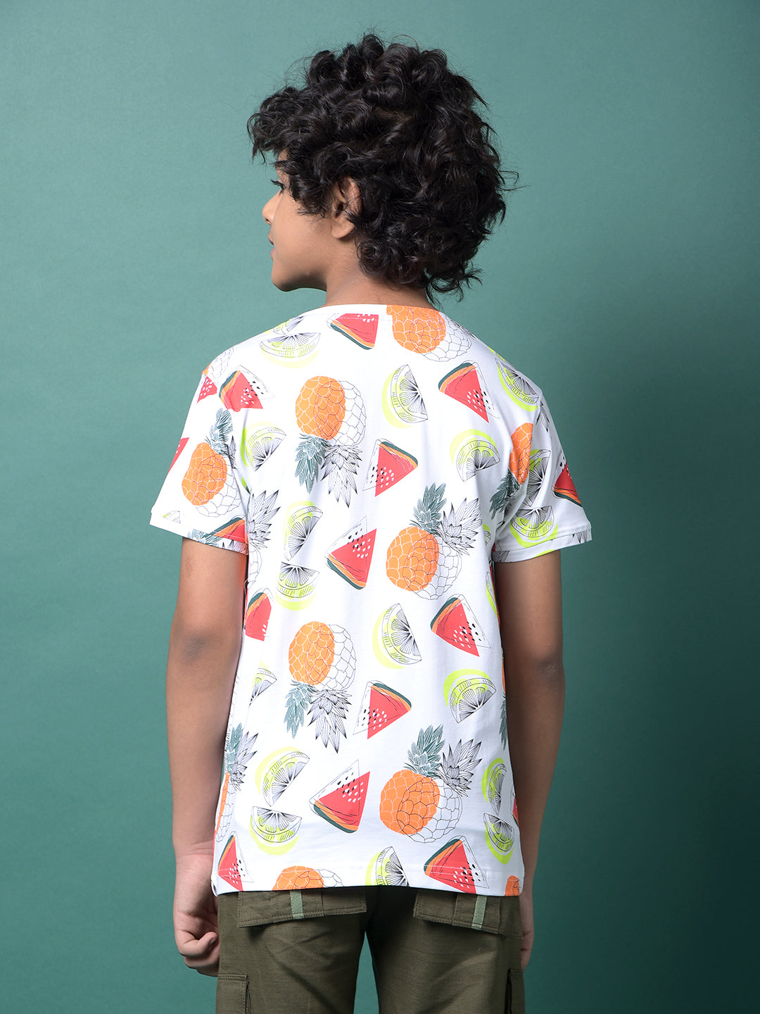 White Printed T-Shirt-Boys T-Shirts-Crimsoune Club