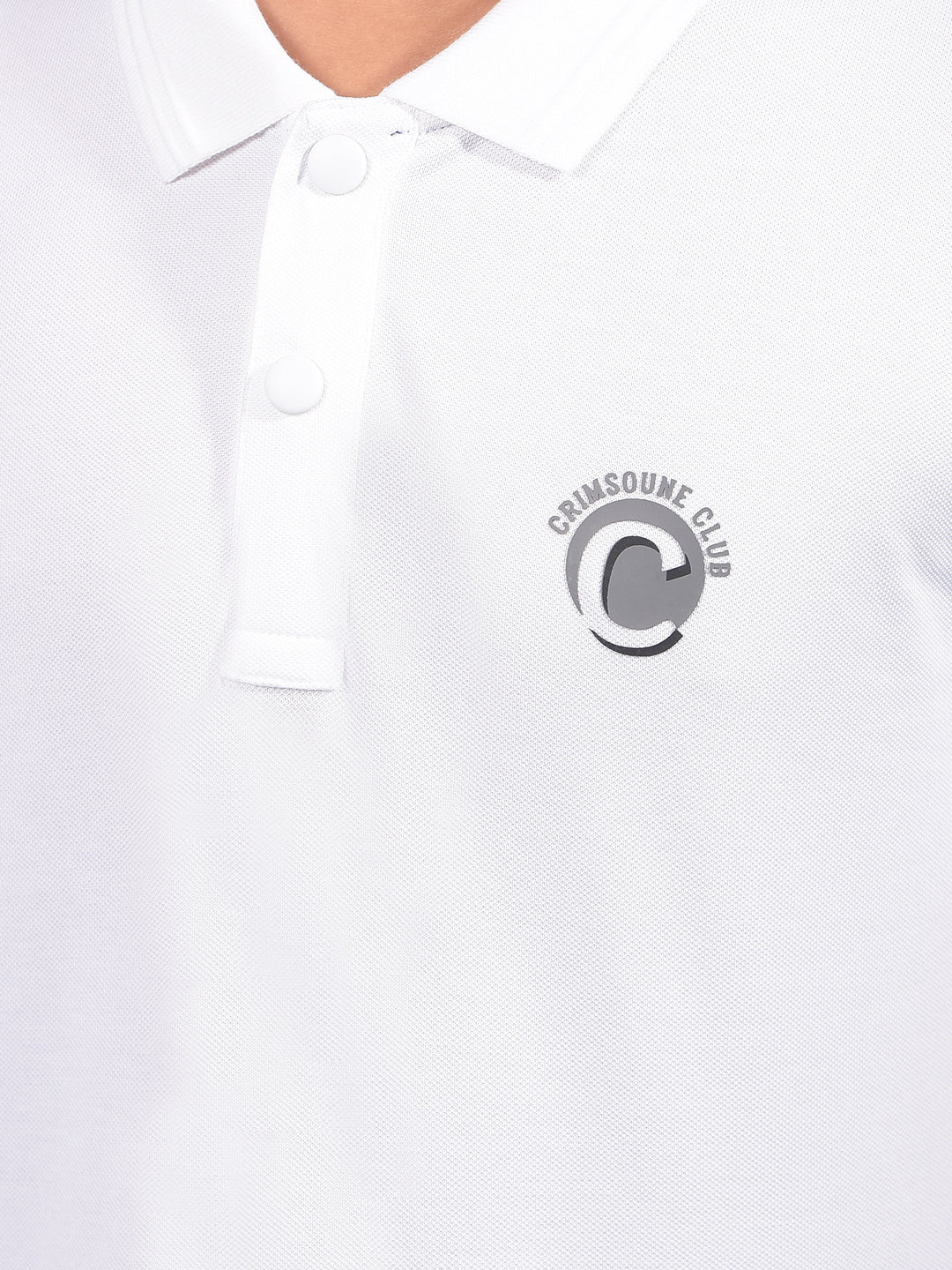 White Polo-Neck T-Shirt-Boys T-Shirts-Crimsoune Club
