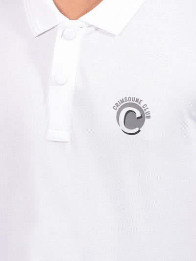 White Polo-Neck T-Shirt-Boys T-Shirts-Crimsoune Club