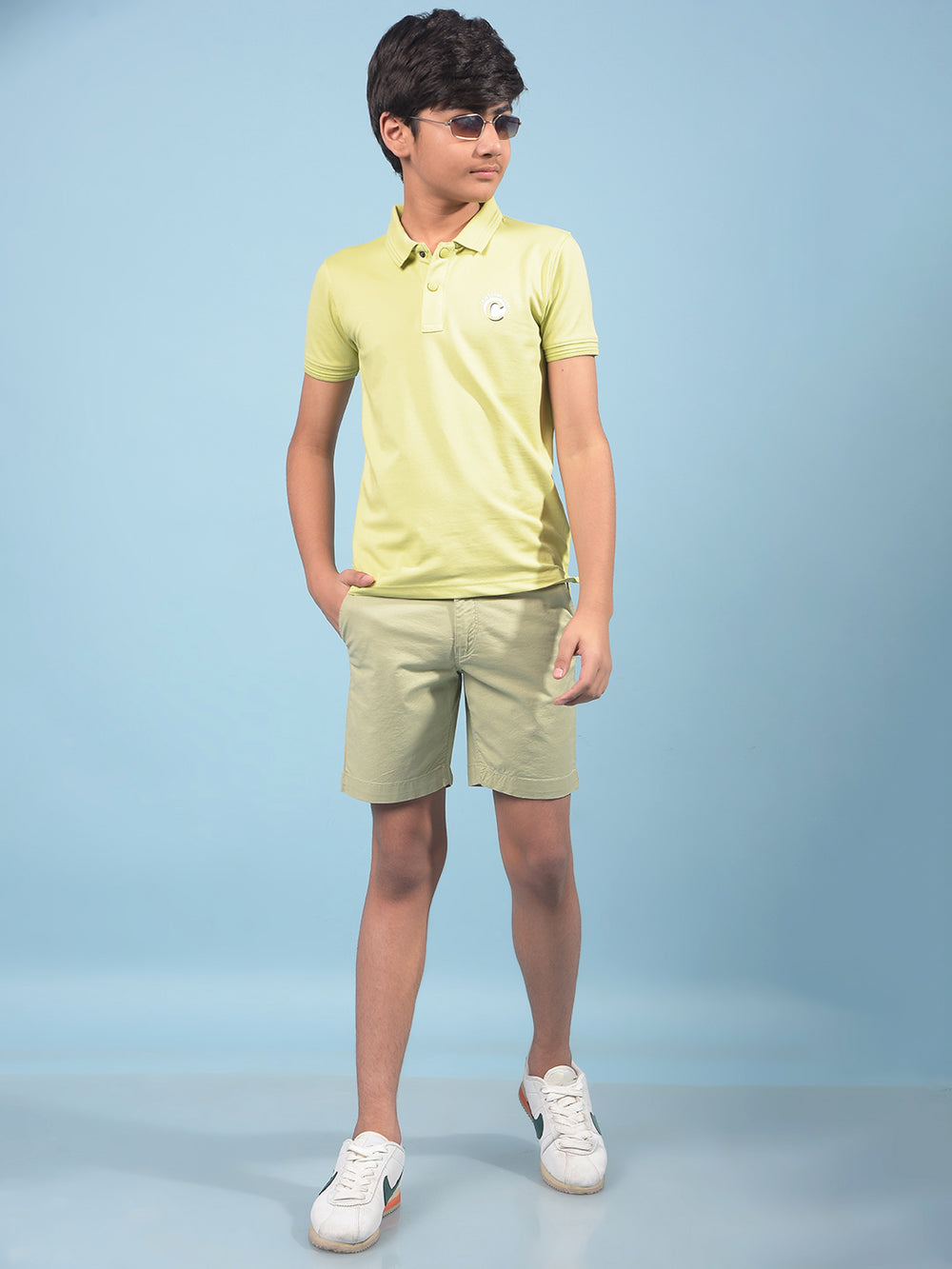 Green Polo-Neck T-Shirt-Boys T-Shirts-Crimsoune Club