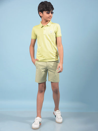 Green Polo-Neck T-Shirt-Boys T-Shirts-Crimsoune Club
