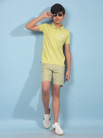 Green Polo-Neck T-Shirt-Boys T-Shirts-Crimsoune Club