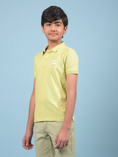 Green Polo-Neck T-Shirt-Boys T-Shirts-Crimsoune Club