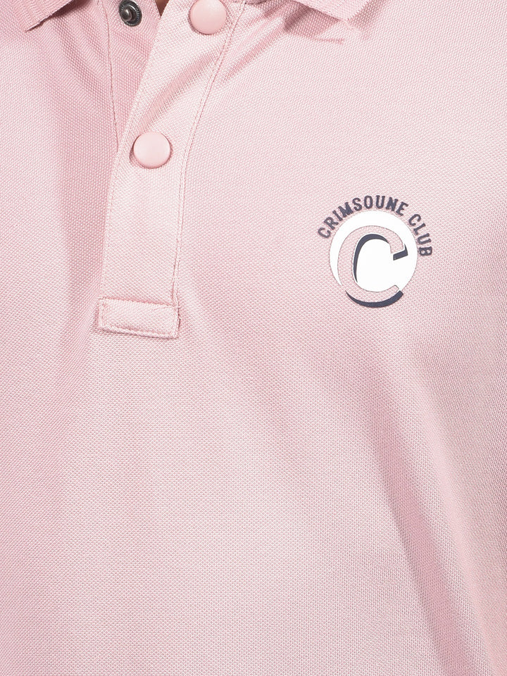 Pink Polo-Neck T-Shirt-Boys T-Shirts-Crimsoune Club