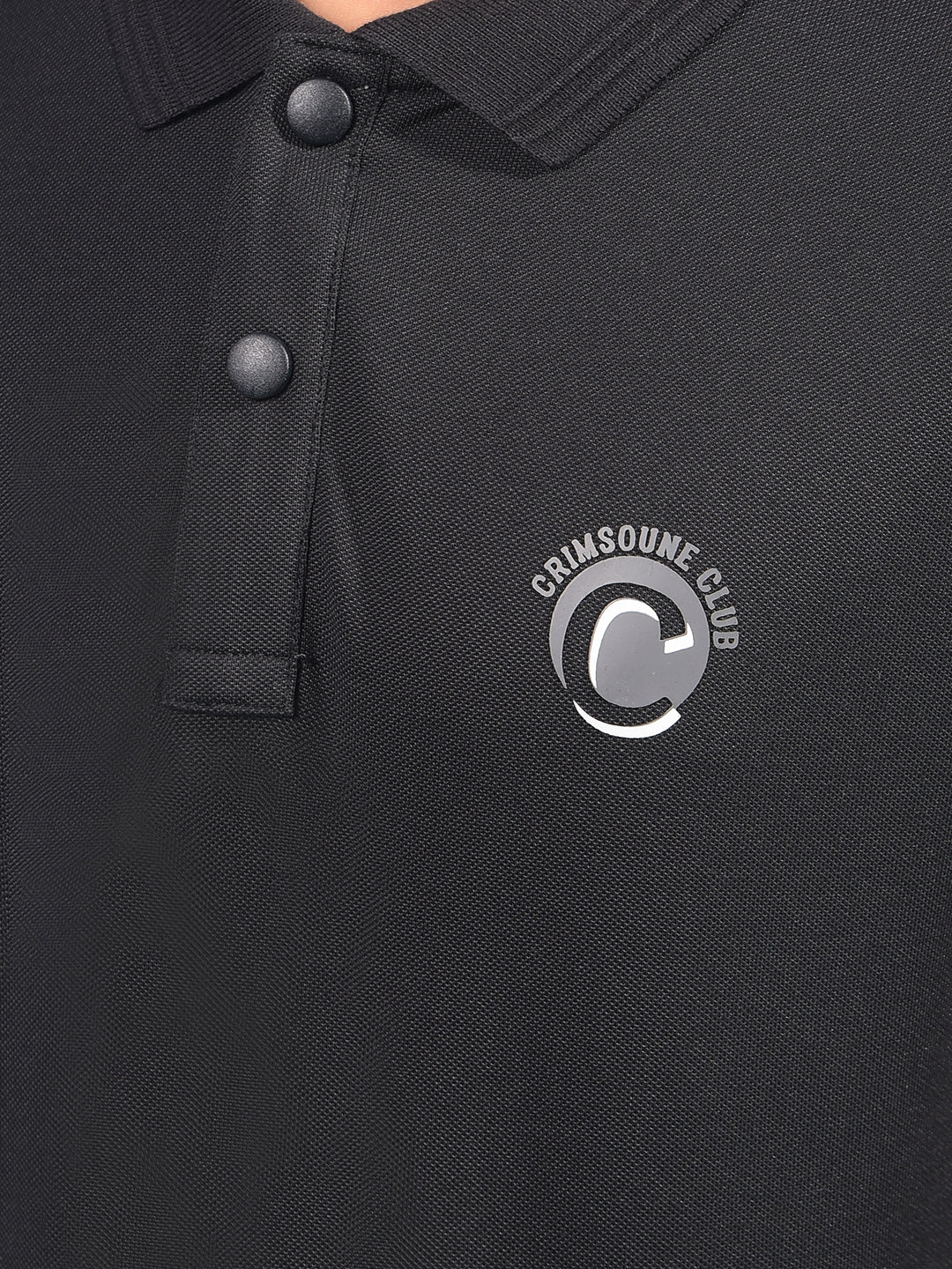Black Polo-Neck T-Shirt-Boys T-Shirts-Crimsoune Club