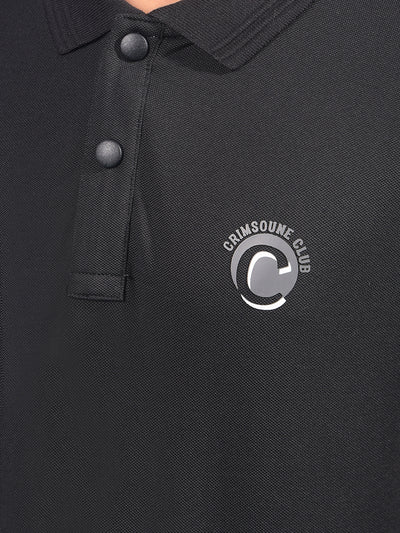 Black Polo-Neck T-Shirt-Boys T-Shirts-Crimsoune Club