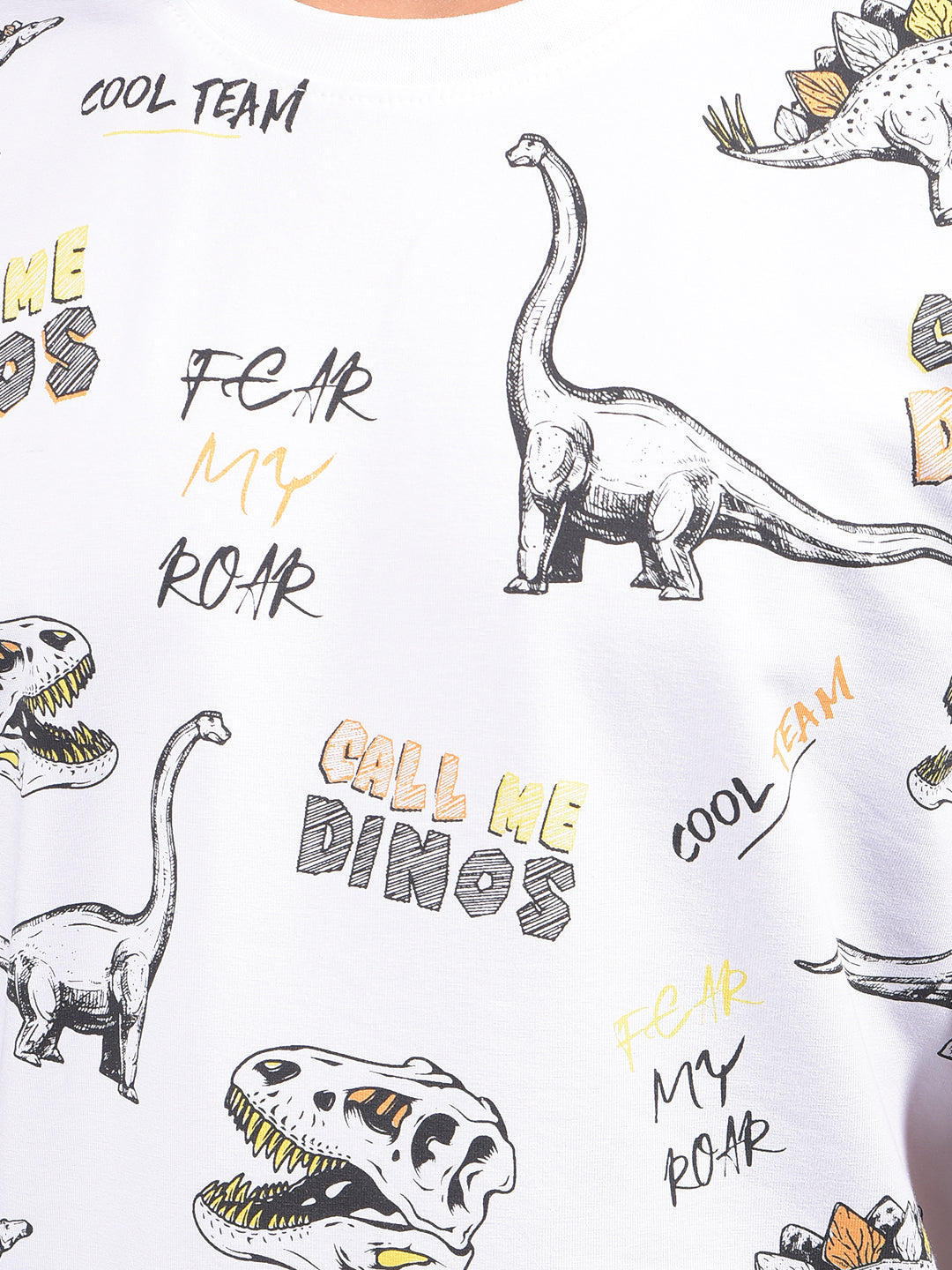 White Printed T-Shirt-Boys T-Shirts-Crimsoune Club
