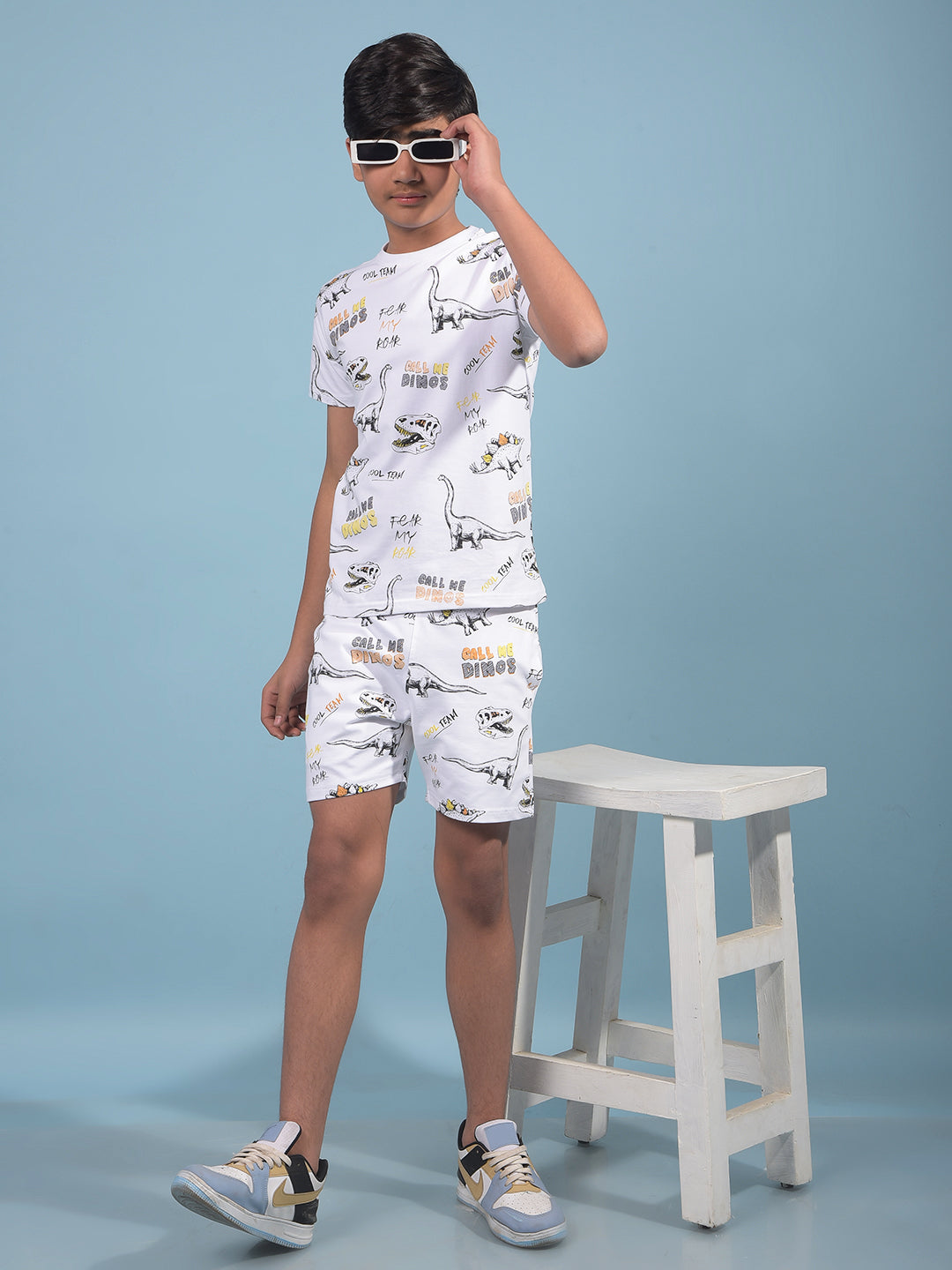 White Printed T-Shirt-Boys T-Shirts-Crimsoune Club