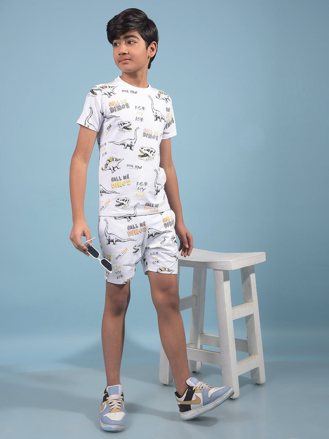 White Printed T-Shirt-Boys T-Shirts-Crimsoune Club