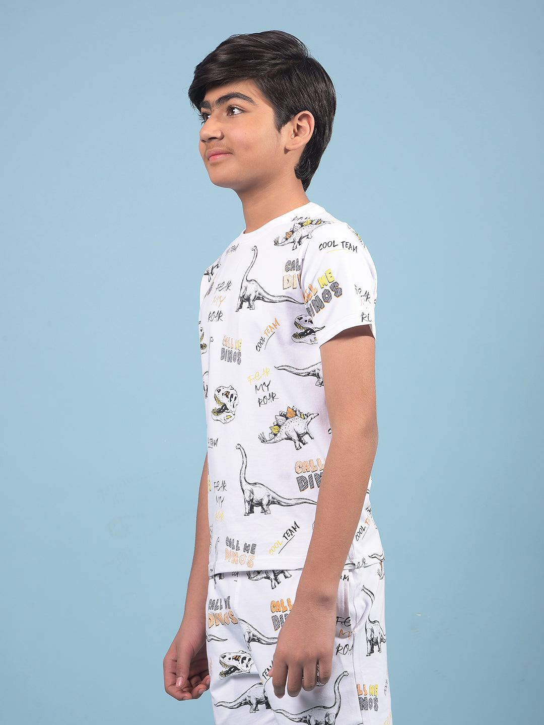 White Printed T-Shirt-Boys T-Shirts-Crimsoune Club