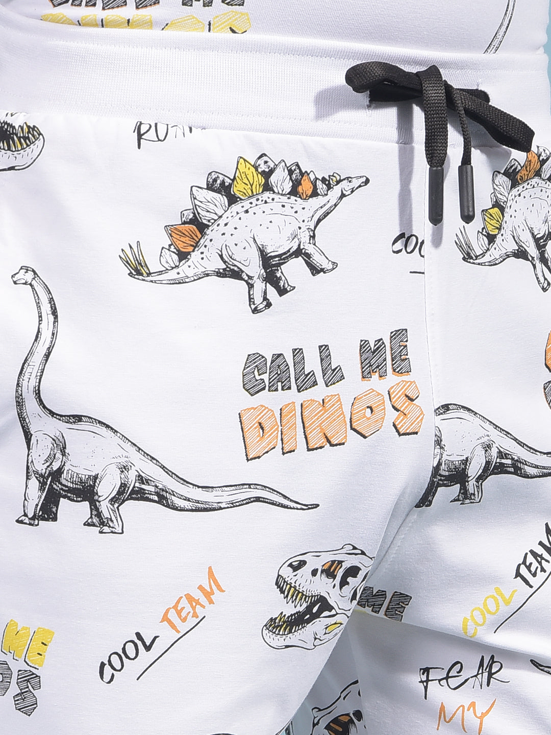 White Printed Cotton Shorts-Boys Shorts-Crimsoune Club