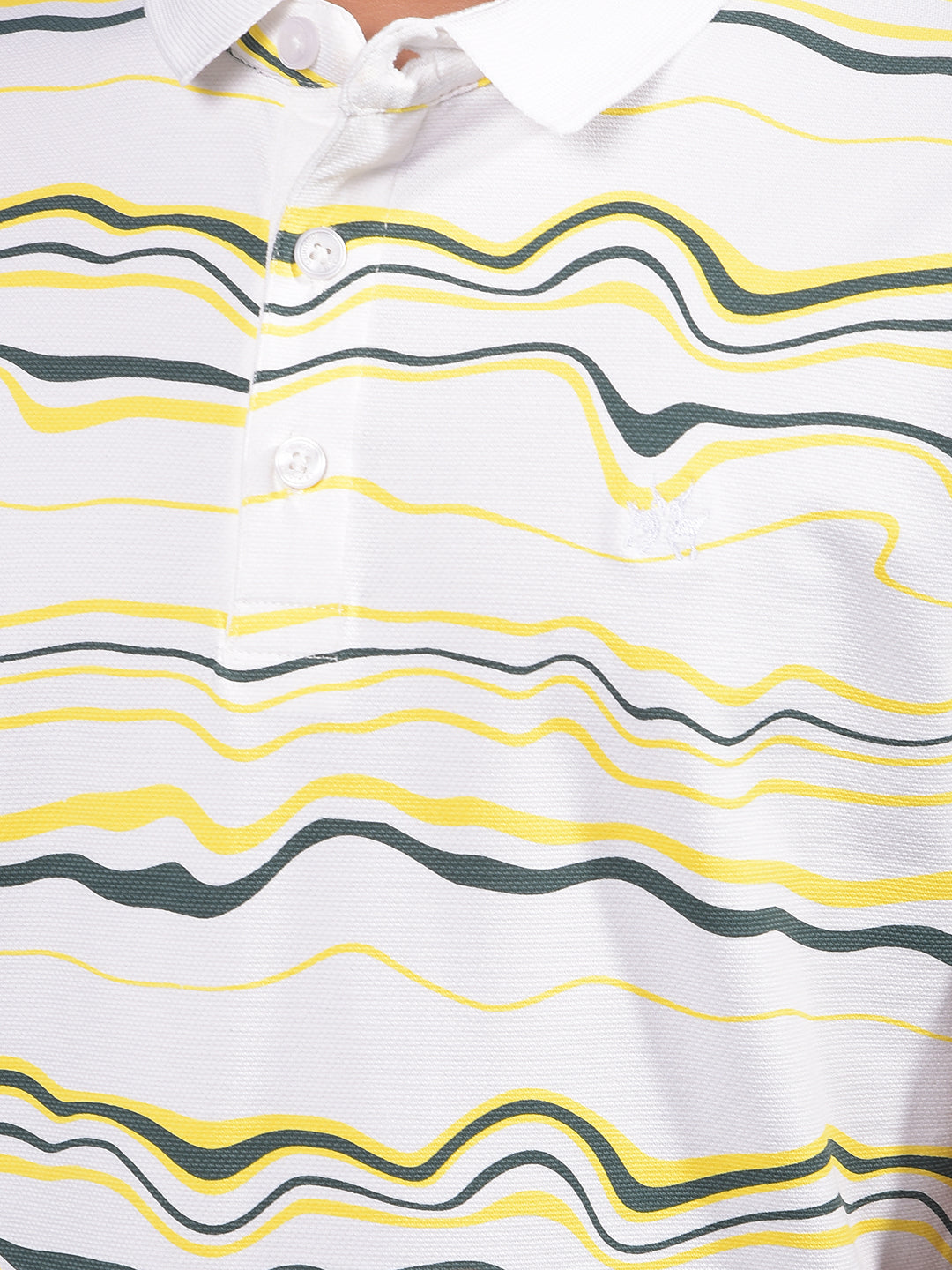 White Printed Polo-Neck T-Shirt-Boys T-Shirts-Crimsoune Club