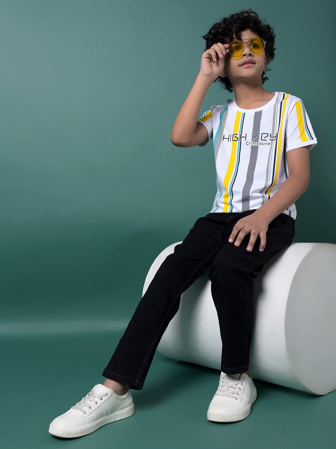 Multi-Color Vertical Stripes T-Shirt-Boys T-Shirts-Crimsoune Club