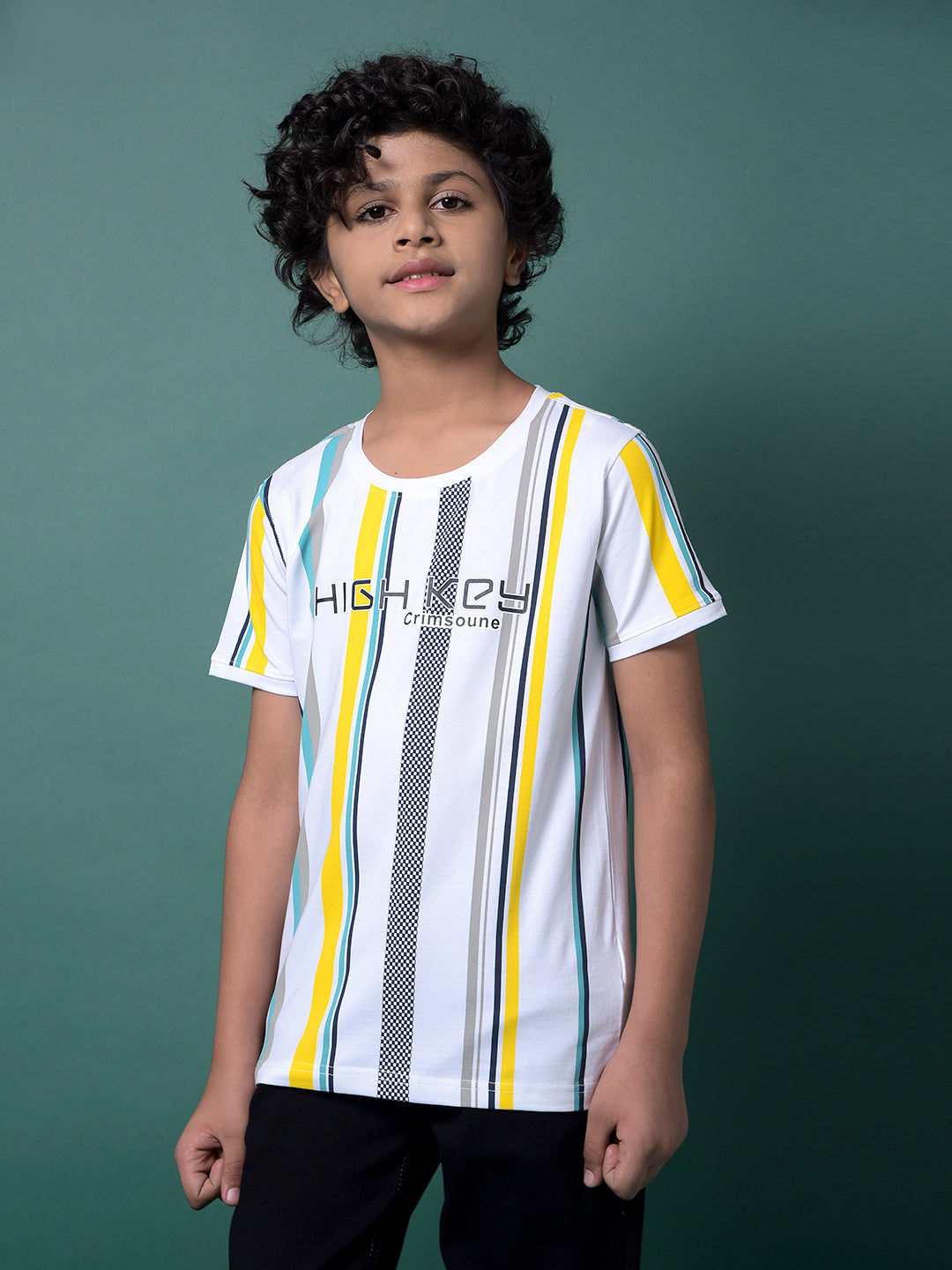 Multi-Color Vertical Stripes T-Shirt-Boys T-Shirts-Crimsoune Club