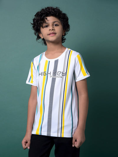 Multi-Color Vertical Stripes T-Shirt-Boys T-Shirts-Crimsoune Club