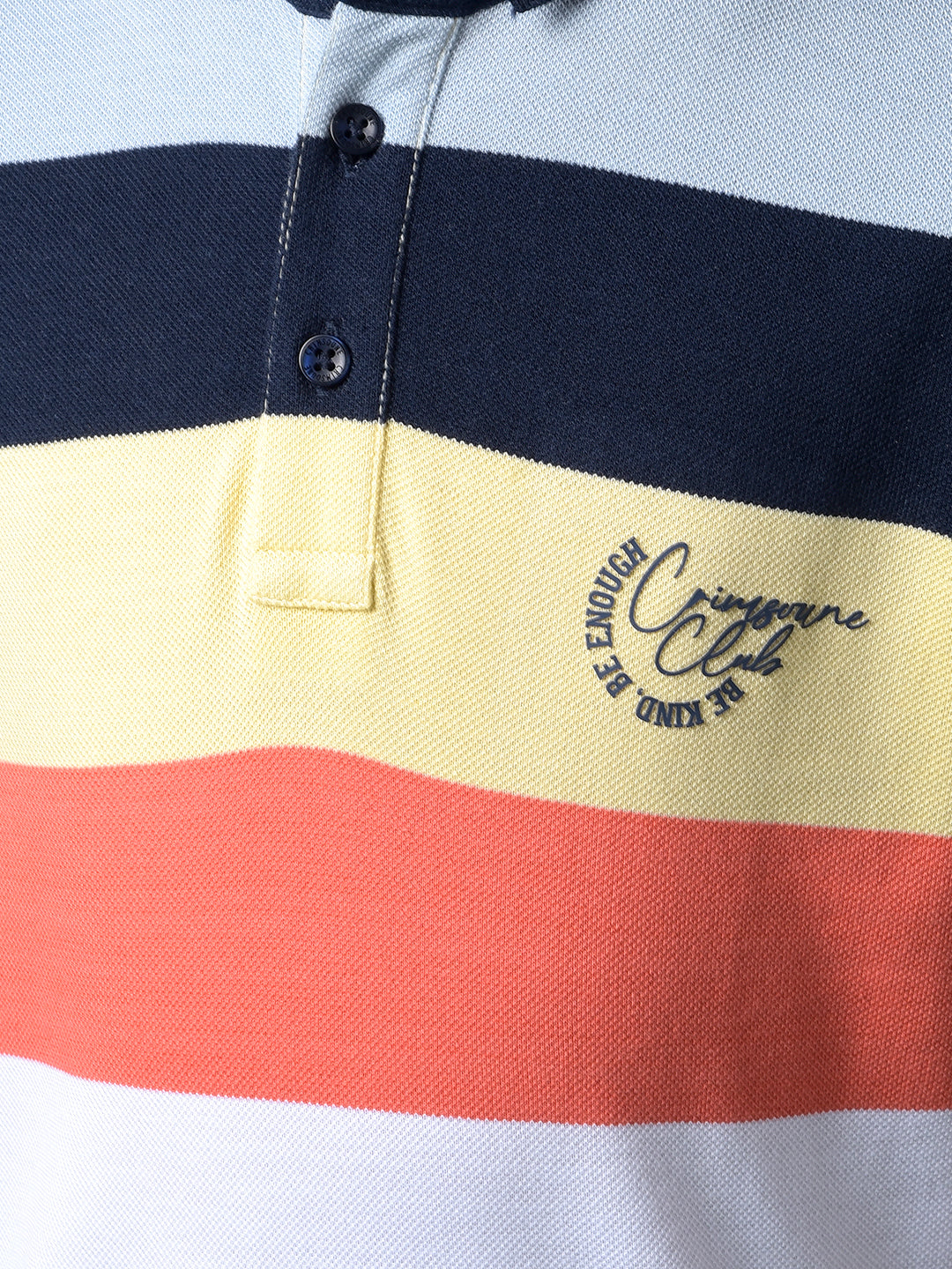 Multi-Color Horizontal Stripes Polo Neck T-Shirt-Boys T-Shirts-Crimsoune Club