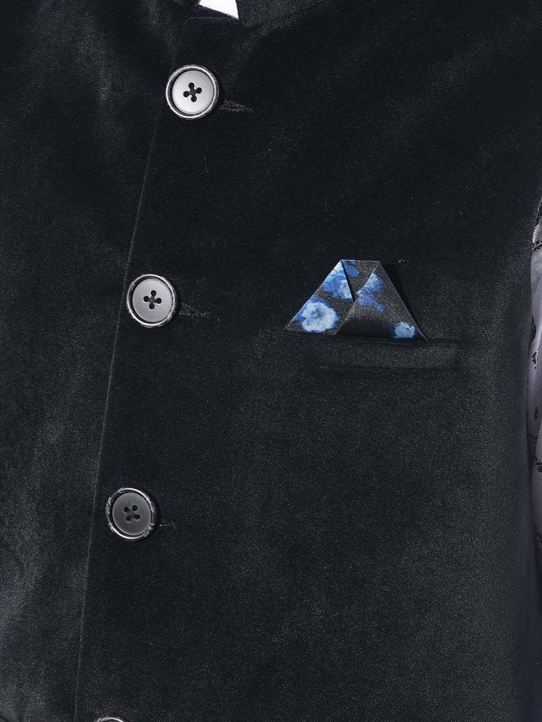 Black Regular Length Waist-Coat-Boys Waistcoats-Crimsoune Club