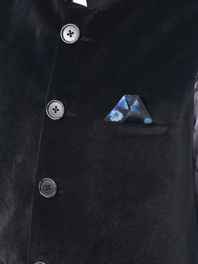 Black Regular Length Waist-Coat-Boys Waistcoats-Crimsoune Club
