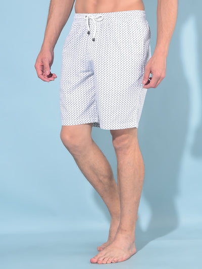 Grey Printed 100% Cotton Lounge Shorts-Men Lounge Shorts-Crimsoune Club