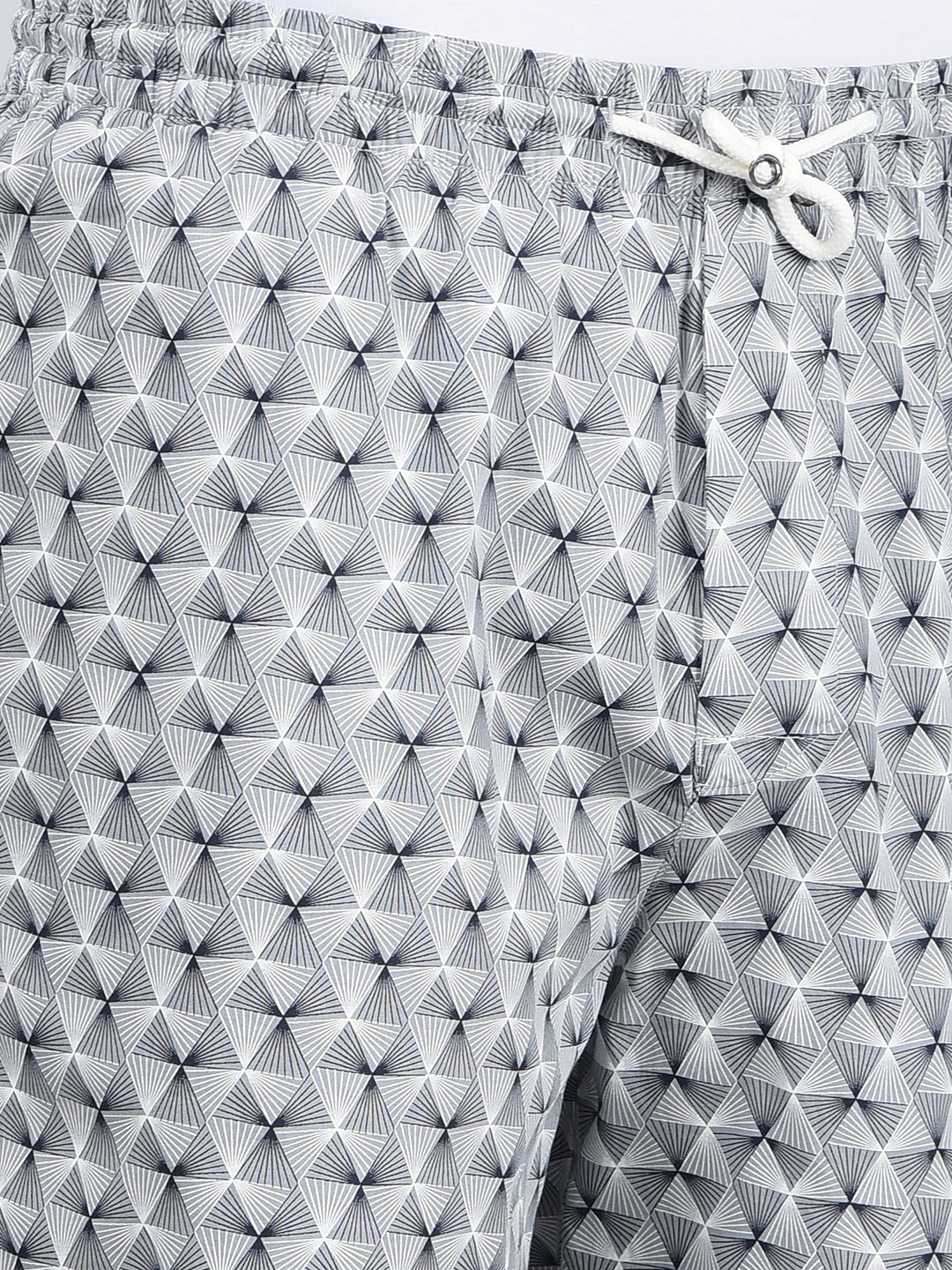 Grey Printed 100% Cotton Lounge Shorts-Men Lounge Shorts-Crimsoune Club