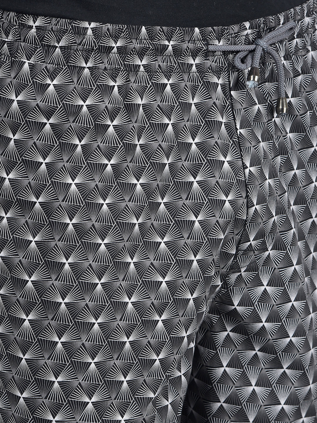Black Printed 100% Cotton Lounge Shorts-Men Lounge Shorts-Crimsoune Club
