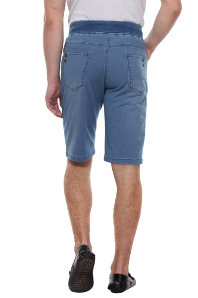 Blue Solid Shorts-Men Shorts-Crimsoune Club