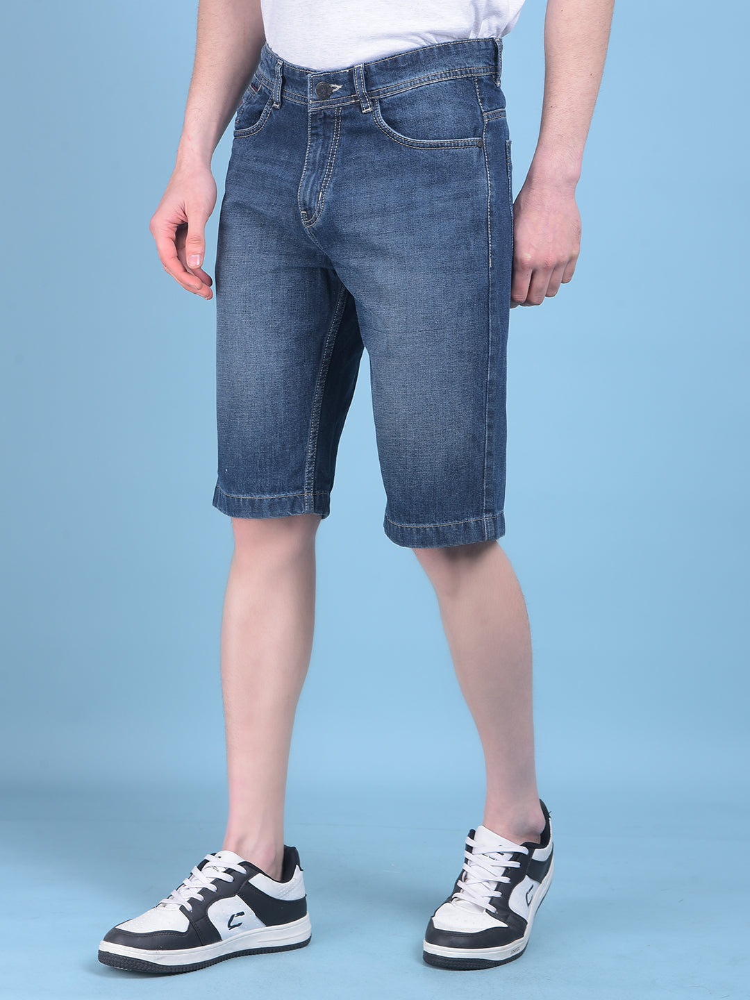 Blue Shorts-Men Shorts-Crimsoune Club