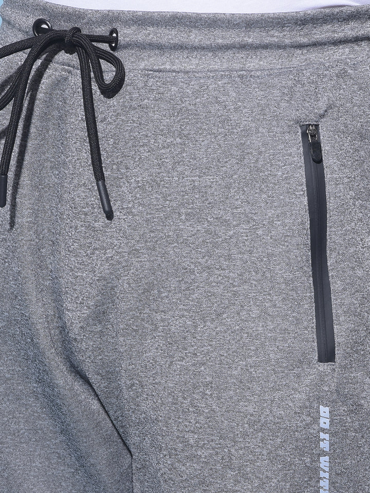 Grey Textured Printed Shorts-Men Shorts-Crimsoune Club