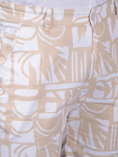 Beige Urban Shorts-Men Shorts-Crimsoune Club