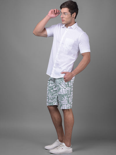 Green Urban Shorts-Men Shorts-Crimsoune Club