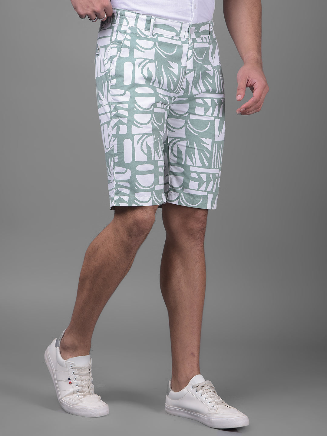 Green Urban Shorts-Men Shorts-Crimsoune Club