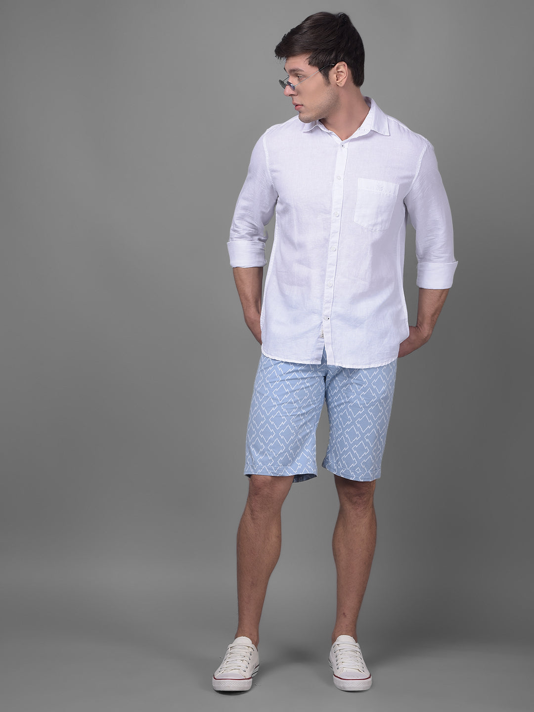 Blue Urban Shorts-Men Shorts-Crimsoune Club