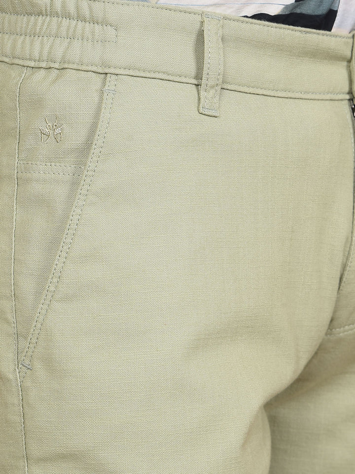 Green Cotton Shorts-Men Shorts-Crimsoune Club
