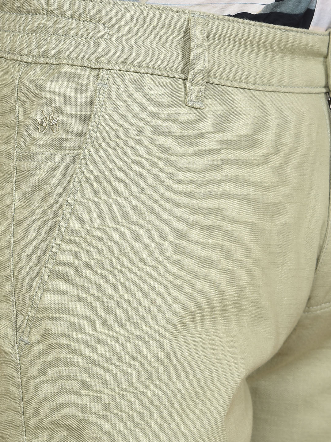 Green Cotton Shorts-Men Shorts-Crimsoune Club