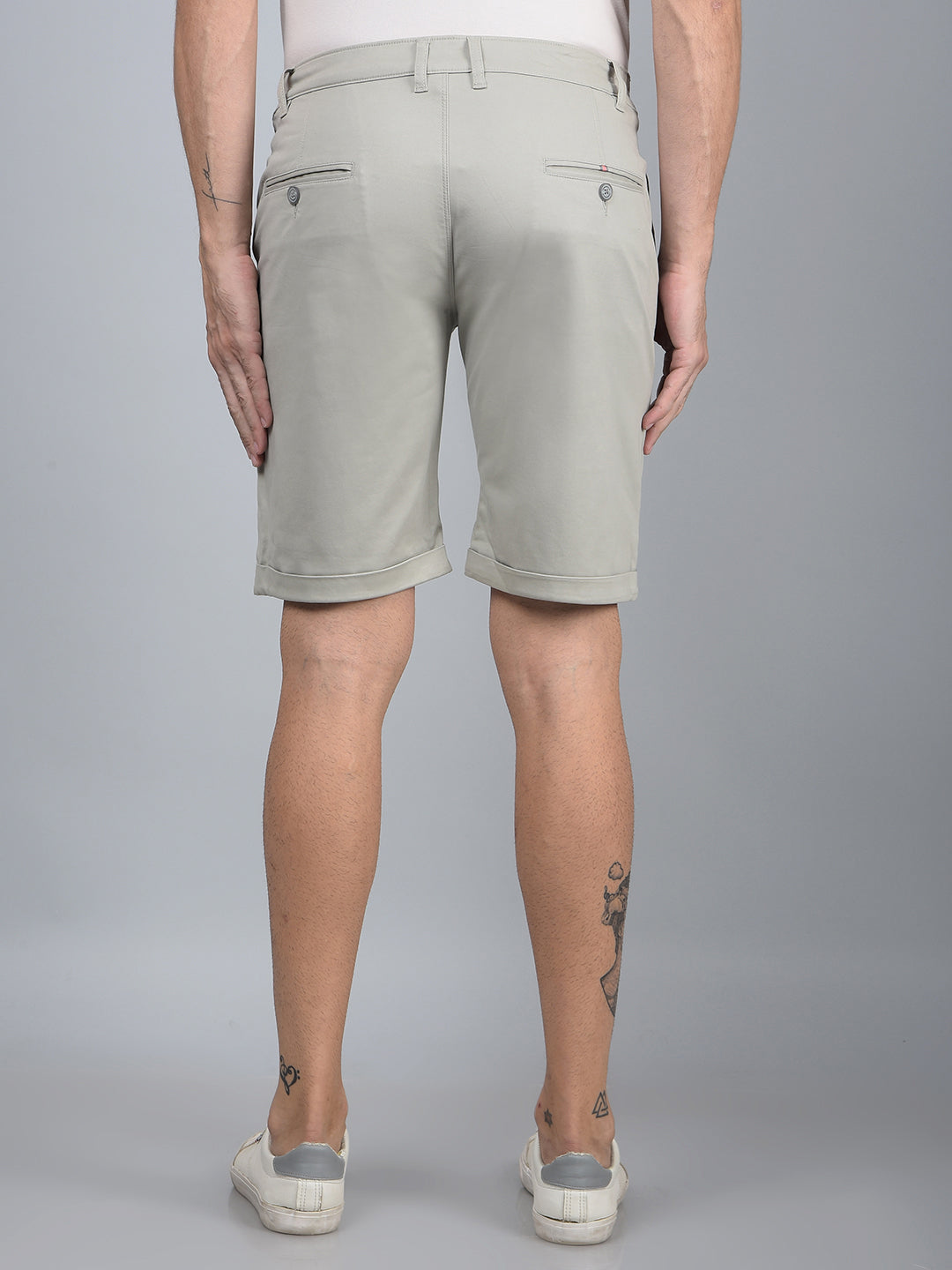 Grey Cotton Shorts-Men Shorts-Crimsoune Club