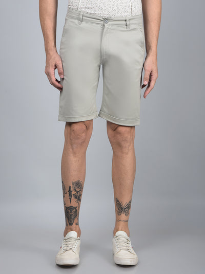 Grey Cotton Shorts-Men Shorts-Crimsoune Club