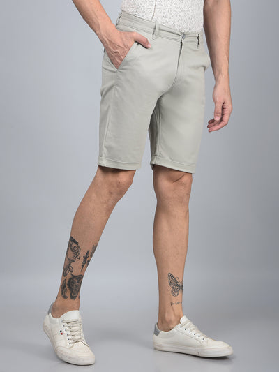 Grey Cotton Shorts-Men Shorts-Crimsoune Club
