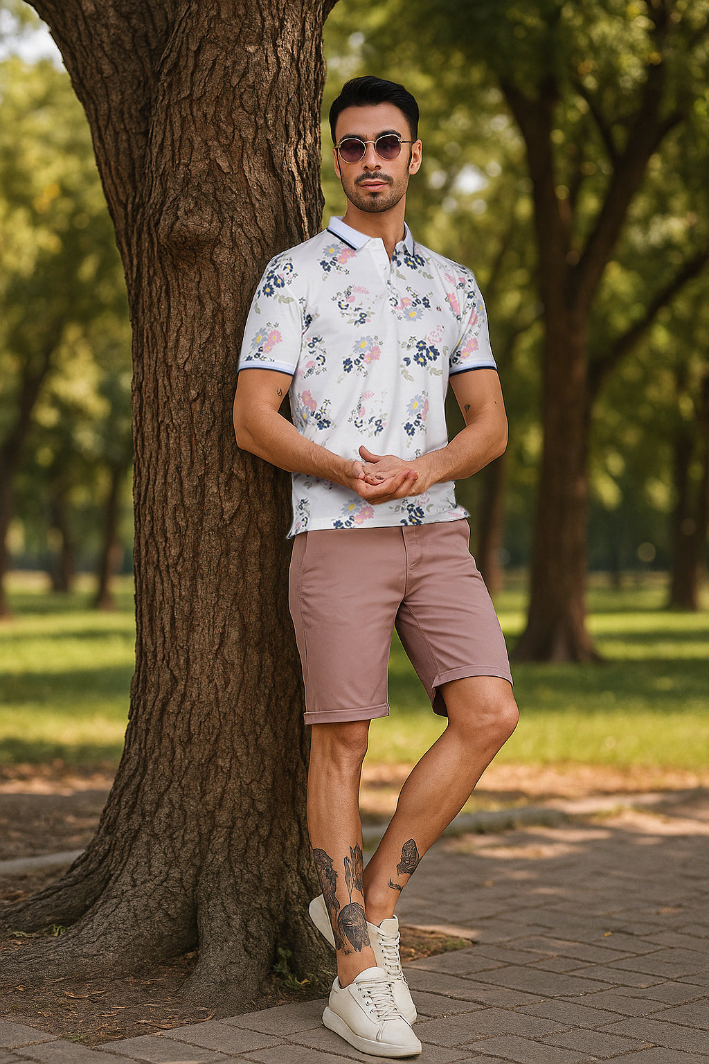 Pink Cotton Shorts-Men Shorts-Crimsoune Club