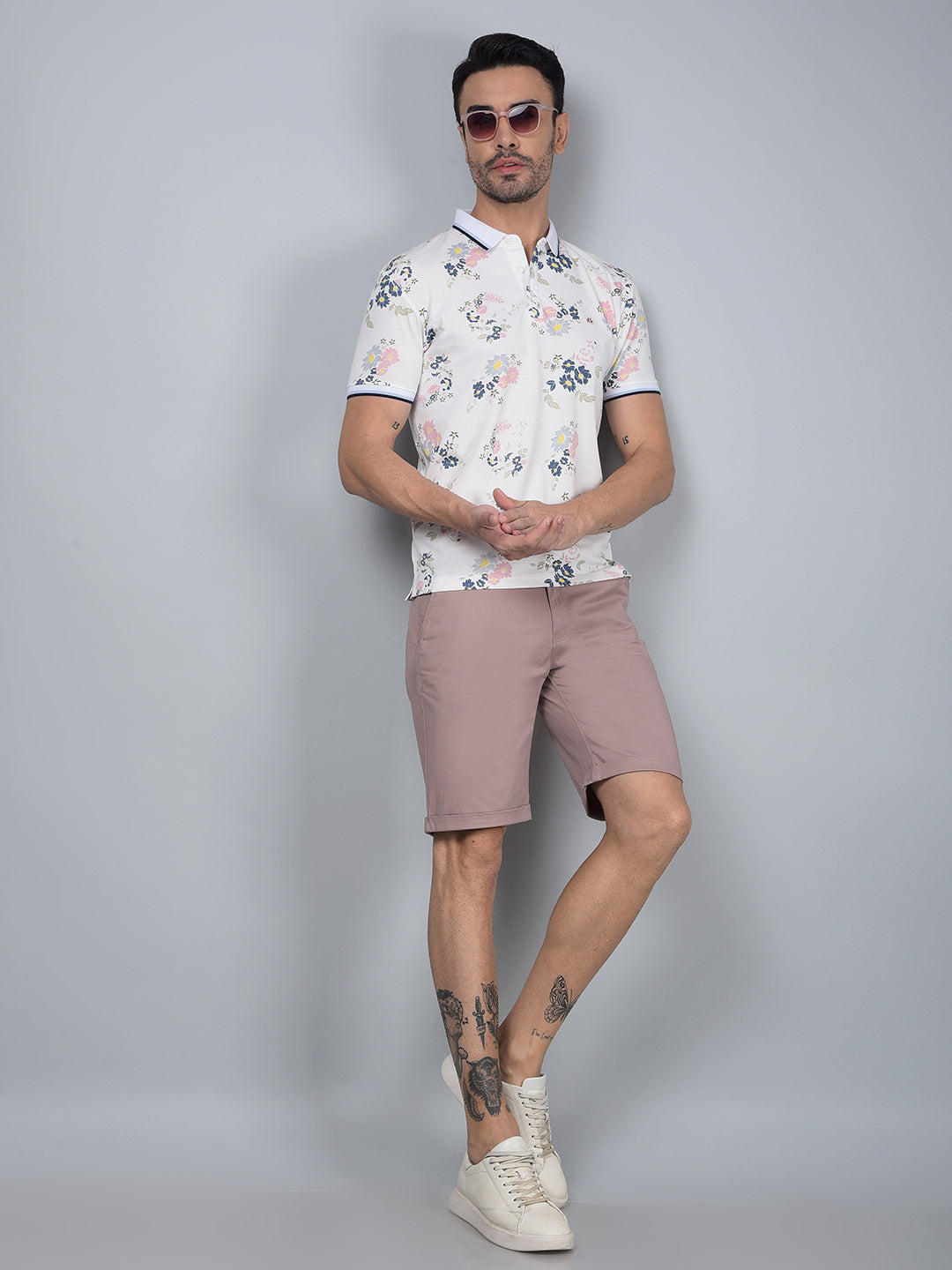 Pink Cotton Shorts-Men Shorts-Crimsoune Club