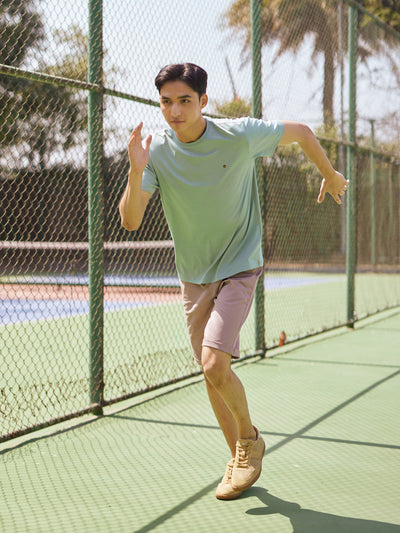 Pink Cotton Shorts-Men Shorts-Crimsoune Club