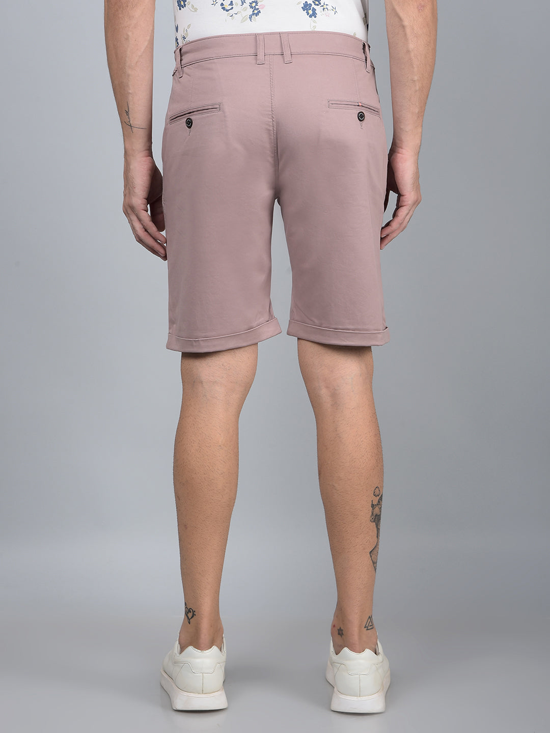 Pink Cotton Shorts-Men Shorts-Crimsoune Club