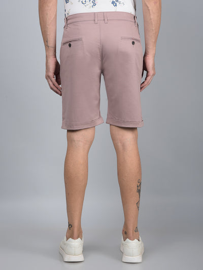 Pink Cotton Shorts-Men Shorts-Crimsoune Club