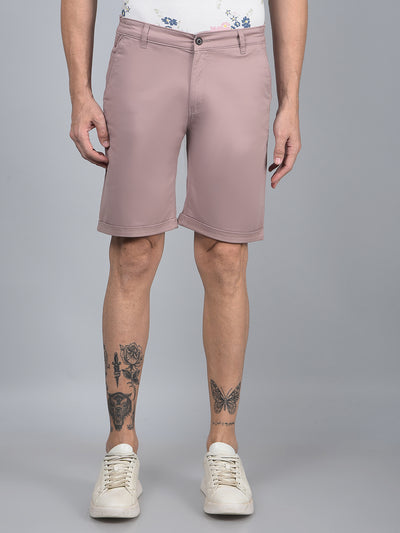 Pink Cotton Shorts-Men Shorts-Crimsoune Club